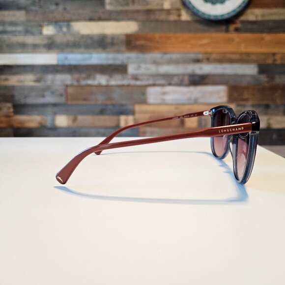 Longchamp LO606S 429 Petrol Brick Frame Brown Gradient Lens Sunglasses - Picture 4 of 4